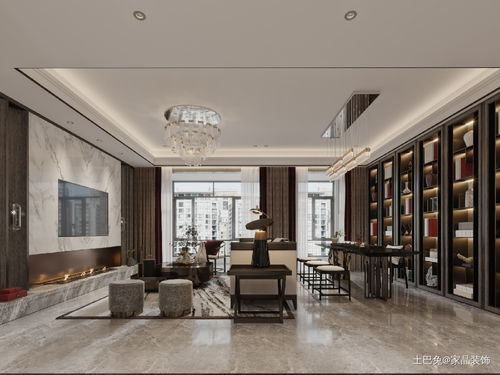 280平中式现代别墅豪宅装修效果案例——复地领馆别墅实景鉴赏